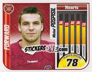 Sticker Michal Pospisil - Scottish Premier League 2005-2006 n. 202 - Panini