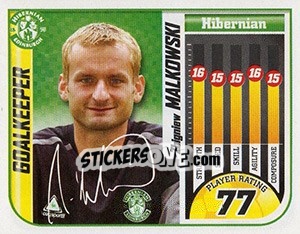 Sticker Zbigniew Malkowski - Scottish Premier League 2005-2006 - Panini