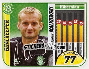 Sticker Zbigniew Malkowski - Scottish Premier League 2005-2006 n. 244 - Panini