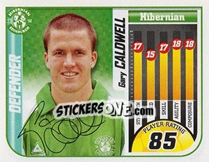 Sticker Gary Caldwell - Scottish Premier League 2005-2006 n. 245 - Panini