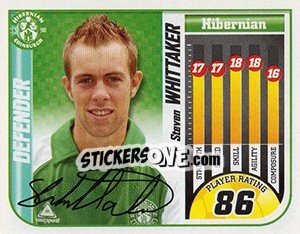 Sticker Steven Whittaker - Scottish Premier League 2005-2006 - Panini