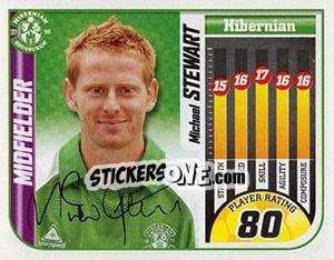 Sticker Michael Stewart - Scottish Premier League 2005-2006 n. 253 - Panini