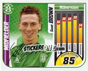 Sticker Scott Brown - Scottish Premier League 2005-2006 n. 254 - Panini