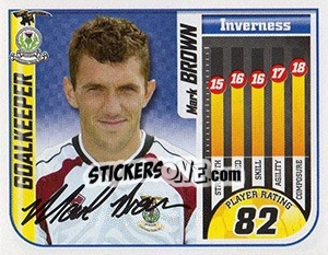 Sticker Mark Brown - Scottish Premier League 2005-2006 - Panini