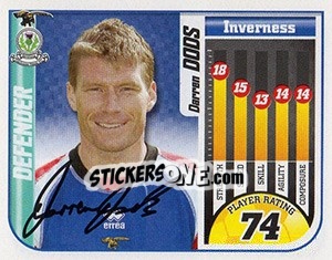 Sticker Darren Dods - Scottish Premier League 2005-2006 - Panini