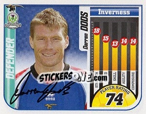 Sticker Darren Dods - Scottish Premier League 2005-2006 n. 278 - Panini