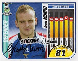 Sticker Grant Munro - Scottish Premier League 2005-2006 n. 279 - Panini