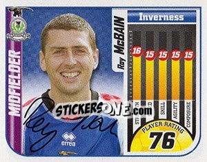 Sticker Roy McBain - Scottish Premier League 2005-2006 - Panini