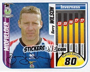 Sticker Barry Wilson - Scottish Premier League 2005-2006 - Panini