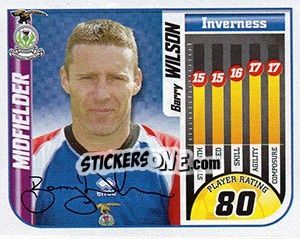 Sticker Barry Wilson - Scottish Premier League 2005-2006 n. 287 - Panini