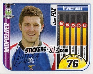 Sticker Liam Fox - Scottish Premier League 2005-2006 - Panini