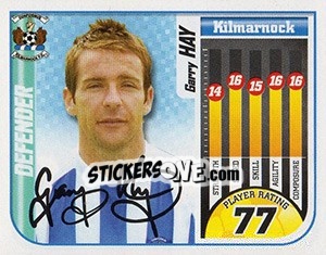 Sticker Gary Hay - Scottish Premier League 2005-2006 - Panini