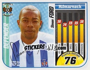 Sticker Simon Ford - Scottish Premier League 2005-2006 n. 311 - Panini