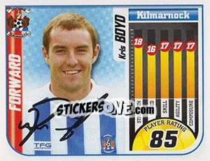 Sticker Kris Boyd - Scottish Premier League 2005-2006 n. 316 - Panini