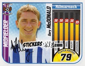 Sticker Gary McDonald - Scottish Premier League 2005-2006 - Panini