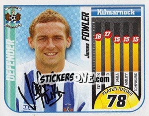 Sticker James Fowler - Scottish Premier League 2005-2006 n. 322 - Panini