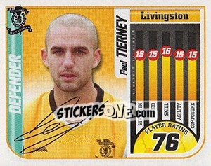 Sticker Paul Tierney - Scottish Premier League 2005-2006 n. 348 - Panini