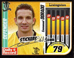 Sticker Emmanuel Dorado - Scottish Premier League 2005-2006 - Panini