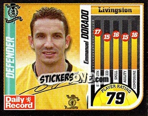 Sticker Emmanuel Dorado - Scottish Premier League 2005-2006 n. 350 - Panini