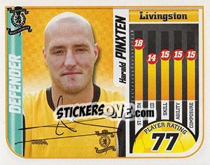 Sticker Harald Pinxten - Scottish Premier League 2005-2006 - Panini