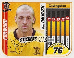 Sticker Paul Dalglish - Scottish Premier League 2005-2006 n. 355 - Panini