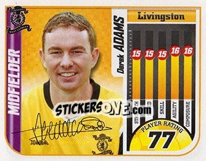 Cromo Derek Adams - Scottish Premier League 2005-2006 - Panini