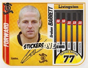 Sticker Graham Barrett - Scottish Premier League 2005-2006 n. 357 - Panini