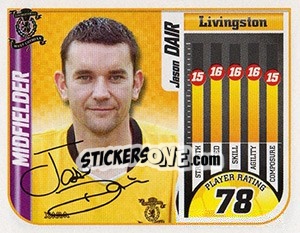 Sticker Jason Dair - Scottish Premier League 2005-2006 - Panini