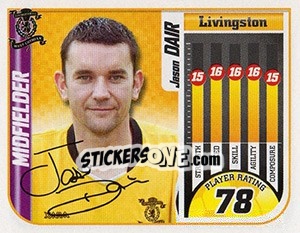 Sticker Jason Dair - Scottish Premier League 2005-2006 n. 359 - Panini