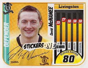 Sticker David McNamee - Scottish Premier League 2005-2006 n. 361 - Panini
