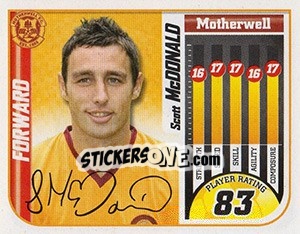 Sticker Scott McDonald - Scottish Premier League 2005-2006 n. 390 - Panini