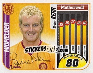 Sticker Brian Kerr - Scottish Premier League 2005-2006 n. 392 - Panini