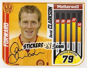 Sticker David Clarkson - Scottish Premier League 2005-2006 - Panini