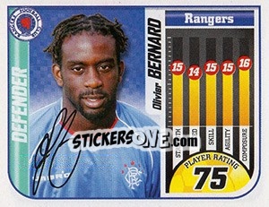 Cromo Olivier Bernard - Scottish Premier League 2005-2006 n. 414 - Panini