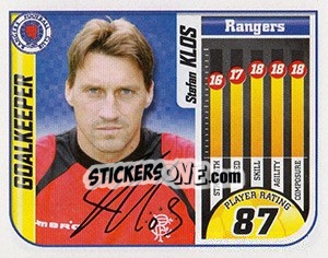 Sticker Stefan Klos - Scottish Premier League 2005-2006 - Panini