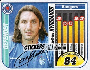 Sticker Sotirios Kyrgiakos - Scottish Premier League 2005-2006 n. 416 - Panini