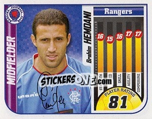 Sticker Brahim Hemdani - Scottish Premier League 2005-2006 - Panini