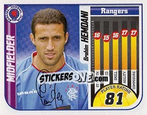 Sticker Brahim Hemdani - Scottish Premier League 2005-2006 n. 424 - Panini