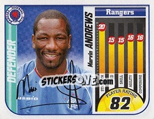 Sticker Marvin Andrews - Scottish Premier League 2005-2006 n. 427 - Panini