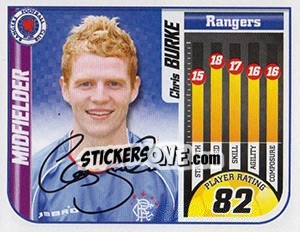 Sticker Chris Burke - Scottish Premier League 2005-2006 n. 429 - Panini