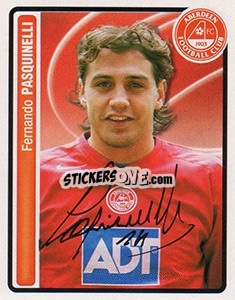 Sticker Fernando Pasquinelli - Scottish Premier League 2004-2005 n. 37 - Panini