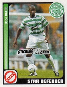 Sticker Bobo Balde - Scottish Premier League 2004-2005 n. 70 - Panini