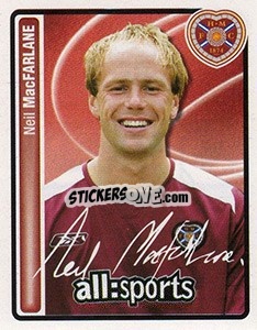 Sticker Neil MacFarlane - Scottish Premier League 2004-2005 n. 185 - Panini