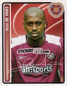 Figurina Mrk de Vries - Scottish Premier League 2004-2005 n. 189 - Panini