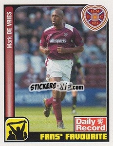 Figurina Mark de Vries - Scottish Premier League 2004-2005 - Panini