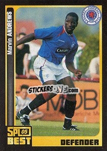 Cromo Marvin Andrews - Scottish Premier League 2004-2005 - Panini