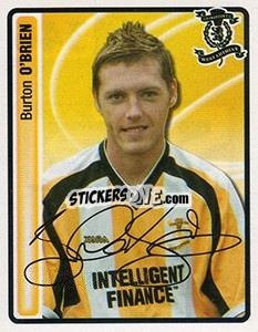 Cromo Burton O'Brien - Scottish Premier League 2004-2005 - Panini