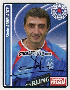 Cromo Shota Arveladze - Scottish Premier League 2004-2005 - Panini