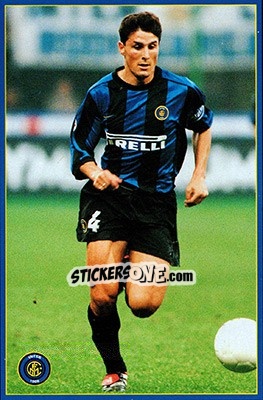 Sticker Javier Zanetti - Inter 2000 n. 34 - Ds