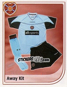 Sticker Away Kit - Scottish Premier League 2002-2003 - Panini